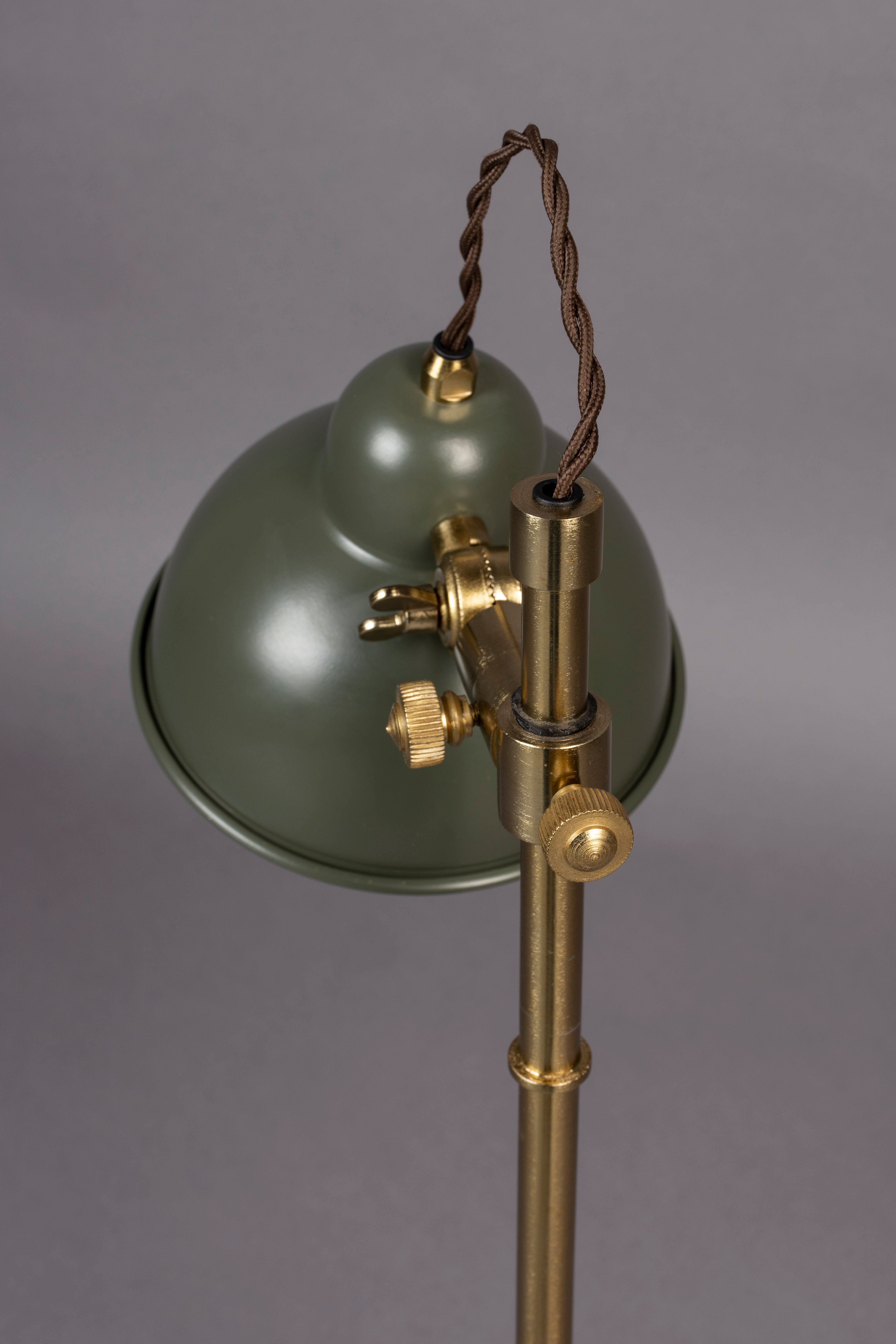 Dutchbone Todd Green & Brass Table Lamp